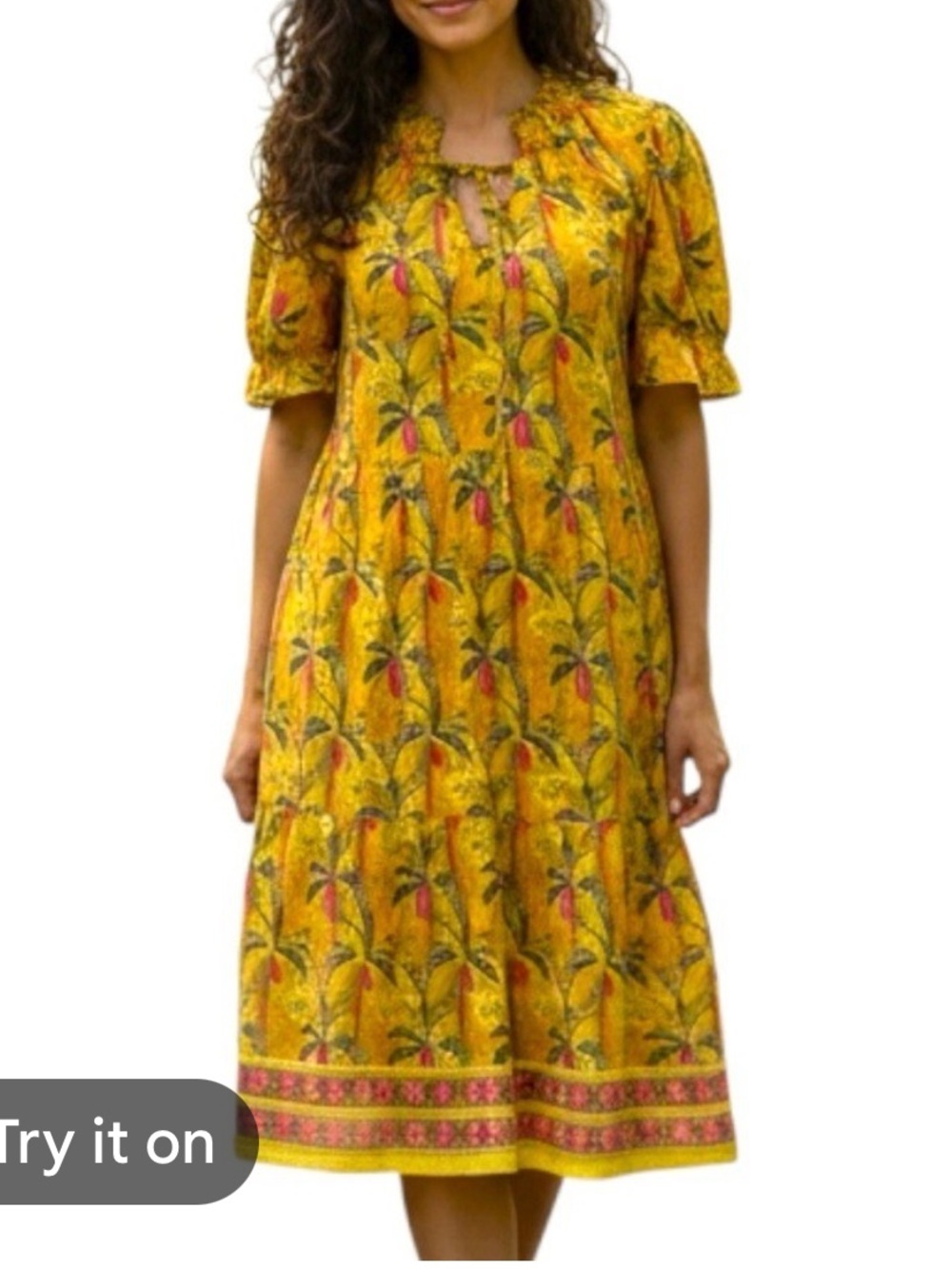 Margaux Riviera Sz Medium Floral Midi Dress